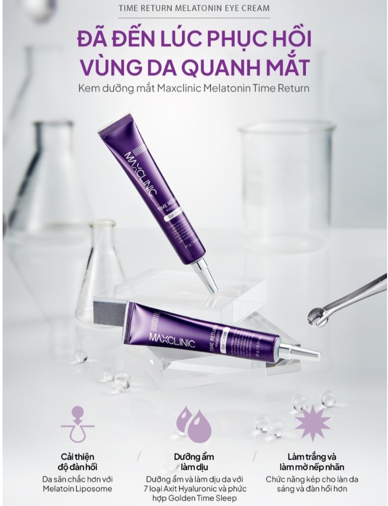 Kem Dưỡng Mắt Đa Năng Maxclinic Time Return Melatonn Eye Cream 20g - Image 7