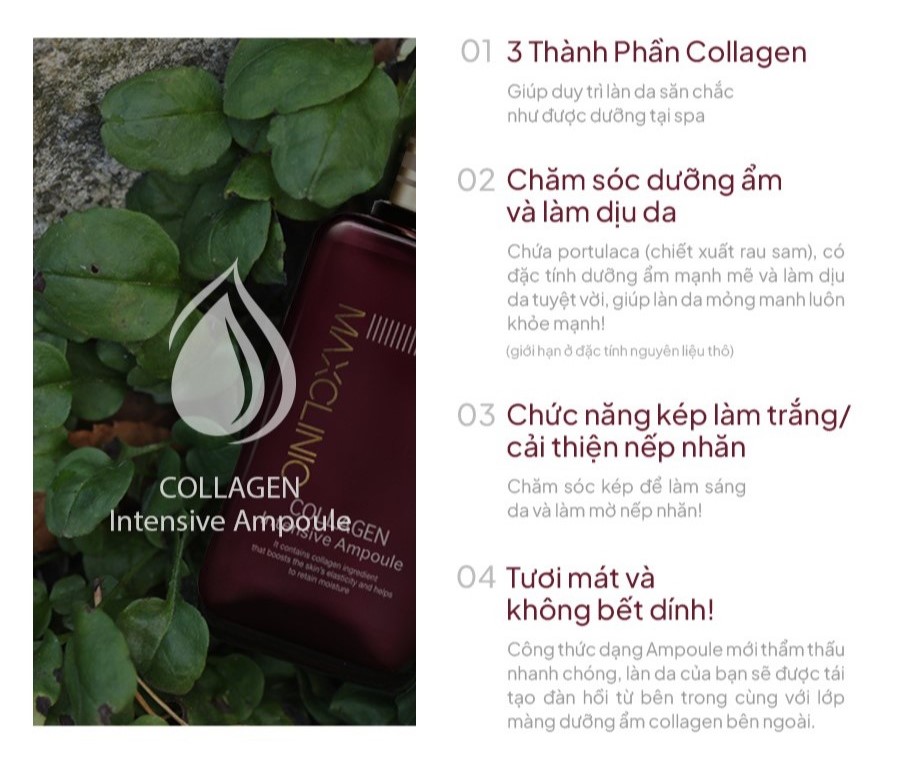 Tinh Chất Collagen Dưỡng Da Và Ngăn Ngừa Lão Hóa Maxclinic Collagen Intensive Ampoule 100ml - Image 4