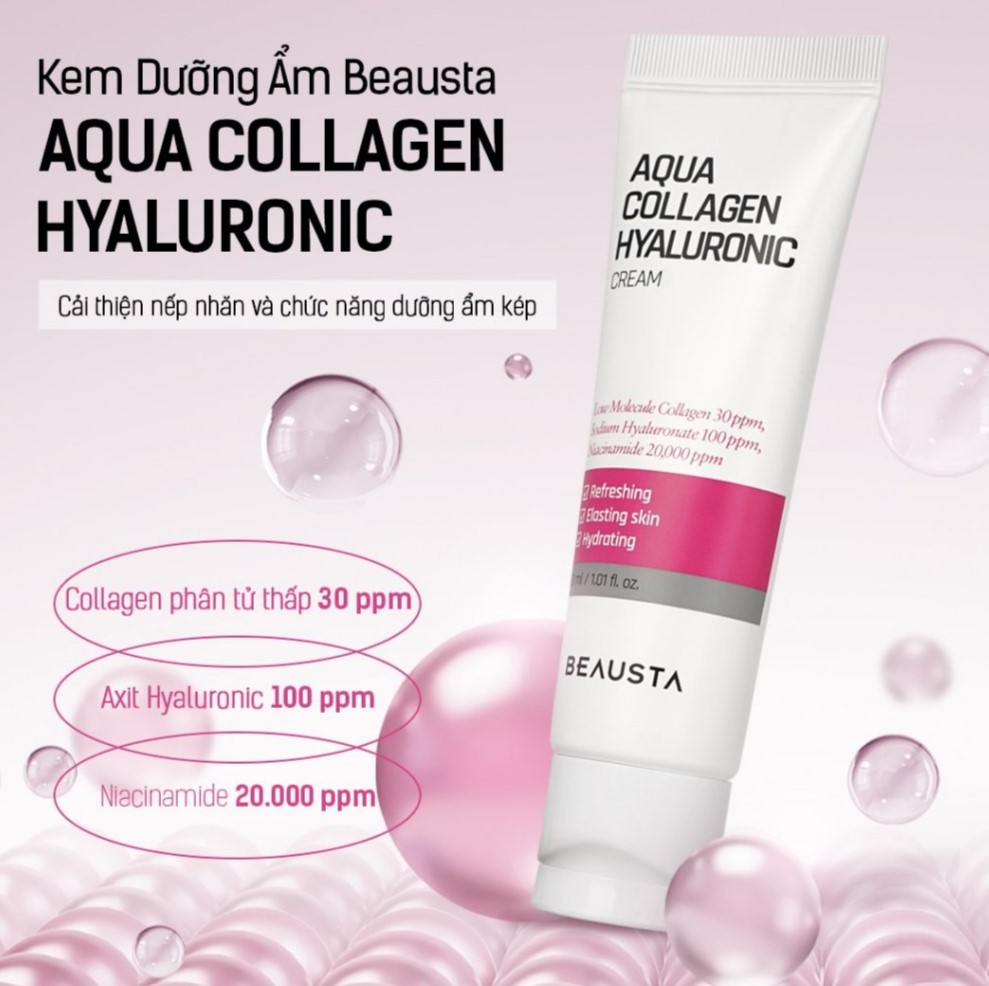 Kem Dưỡng Ẩm Cấp Nước Beausta Aqua Collagen Hyaluronic 30ml - Image 1