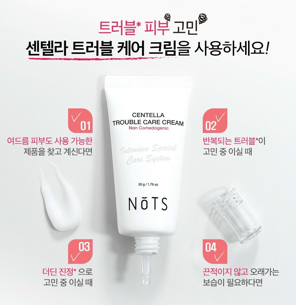 Kem Dưỡng Chuyên Sâu NoTS Centella Trouble Care Cream - Image 1