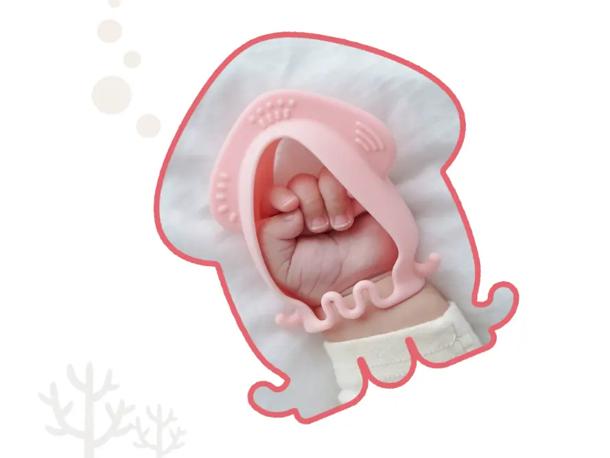 Gặm Nướu Platinum Silicone Firgi Hàn Quốc Hình Mực Không Chứa BPA, Giảm Ngứa Lợi (Kèm Hộp Đựng)