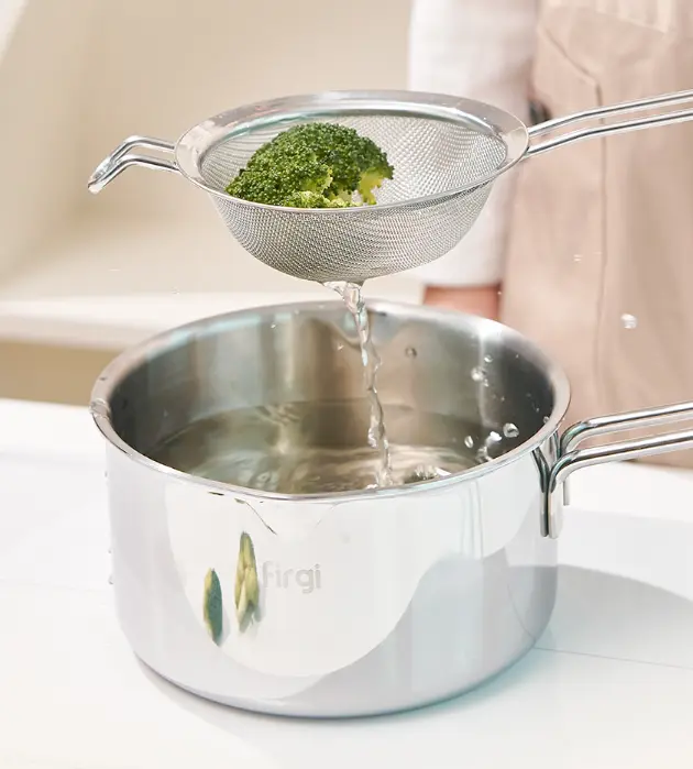 Rây Lọc Thức Ăn Dặm Firgi Chính Hãng Bằng Thép Không Gỉ 304 An Toàn Cho Bé 8cm & 12cm