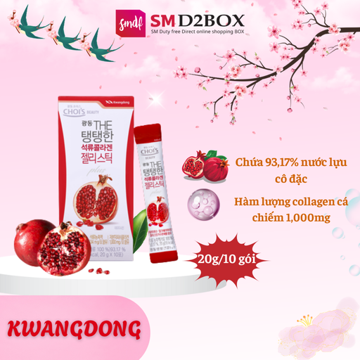 [P00000LP] Thạch Lựu Bổ Sung Collagen Kwangdong Jelly Stick Plus