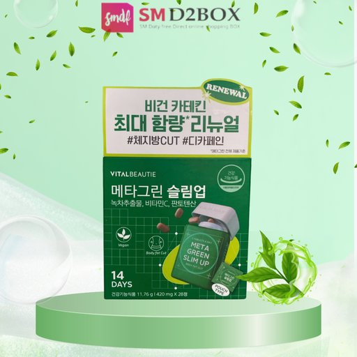 [P00000LG] Viên giảm cân Vital Beautie Body Fat Control Meta Green Slim Up Trà Xanh