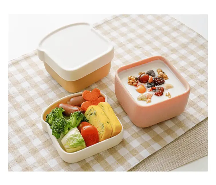 Bát Ăn Dặm Platinum Silicone Firgi Hình Bánh Mì Có Đế Hít Cho Bé Tập Ăn Dặm (Kèm Nắp Đậy)