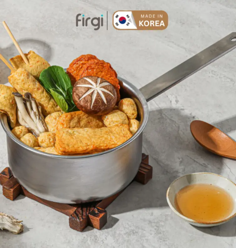 [SAFG43U0012] Nồi Inox 316 Chống Dính 5 Lớp Firgi Hàn Quốc Nấu Ăn Dặm, Nguyên Khối, Không Đánh Bóng 16cm